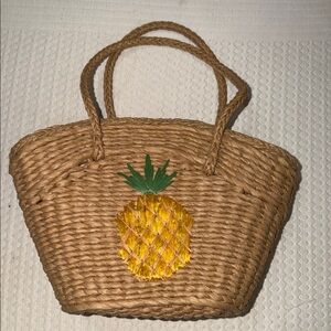 JASON WU Straw Tote Bag with Pineapple Design